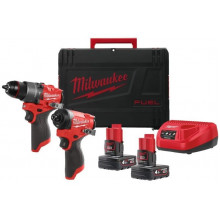 Milwaukee M12 FPP2A2-402X Kit d'outils sans fil (12V/2x4Ah) 4933480587